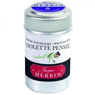 Imagem de Tinta em Cartucho p/ Caneta Tinteiro Herbin Violette Pensee