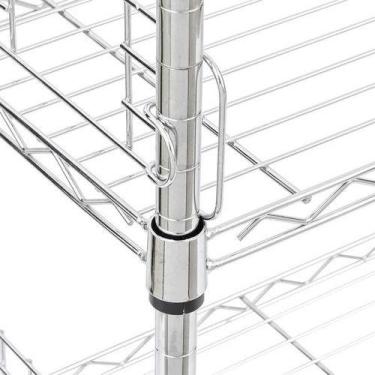 Imagem de Estante Organziadora Multiuso Metal Cromada 144x91x25 Cm - SPACEO, Pra