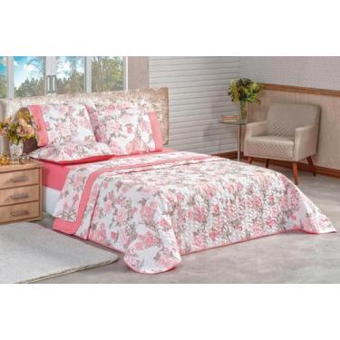 Imagem de Colcha cobre leito Micropercal 200 fios dupla face Casal. - Safira enx