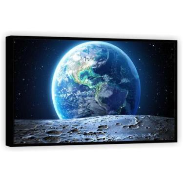 Imagem de Quadro Decorativo Galáxia Planeta Terra Universo Cosmos Espaço Tela Ca