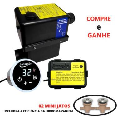 Imagem de Aquecedor De Banheira Hidromassagem 8000W 220V + Mini Jatos - Sanspray