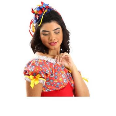 Imagem de Vestido Festa Junina Lindo Modelo Aruba Floral 3 cores do P ao GG - Ta