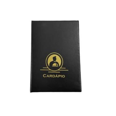 Imagem de Kit C/ 18 Pasta Cardápio Luxo Preta C/4 Bolsas Em Pvc - ACP