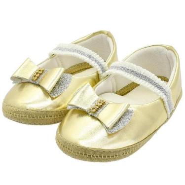 Imagem de Sapatilha Passinho de Gente Sintética Dourada, 14