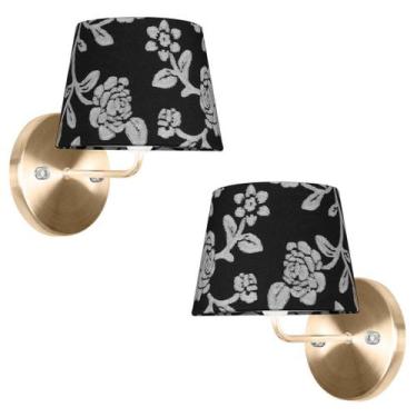 Imagem de Kit 2 Arandela New Cobre Com Cupula Tradicional Floral Prata - MARRYLU