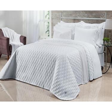 Imagem de Cobre Leito Super King Venetto 3Pçs 400 Fios Bordado 100% Algodão Egíp
