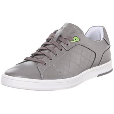 Imagem de BOSS Green by Hugo Tênis masculino Ray Check, cinza médio, 41, Cinza médio, 9 M UK/ 10 M US