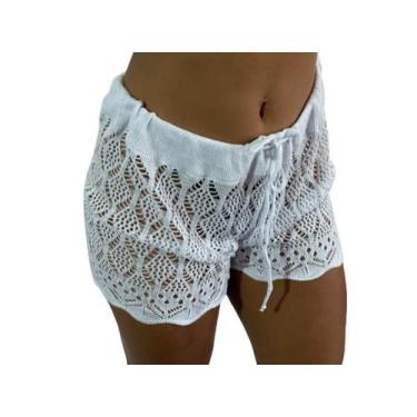 Imagem de Shorts Feminino Saída De Praia Transparente R01 - Fanáticos Por Cintas