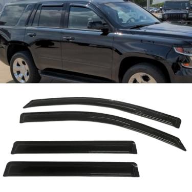 Imagem de Janela matizada fumaça sol chuva viseiras protetor de ventilação defletor sombra compatível com Chevrolet Tahoe Yukon 2015-2020