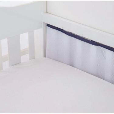 Imagem de Tela Respirável Protetor de Berço Para Bebê - Manu Baby Store, Marinho