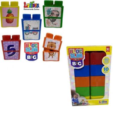 Imagem de Blocos De Montar Gigante Brinquedo Infantil Didatico Pedagogico Bebê C