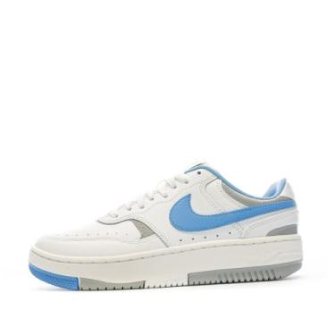 Imagem de Nike Tênis feminino Gamma Force branco/azul universitário (DX9176 108), Branco/azul universitário, 6.5