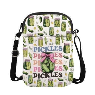 Imagem de ENSIANTH Pickle Gift Dill Pickle Gift Vegetariano Pepino Pickle Lovers Bolsa transversal Coquette Pickles Queen Gift, Pickle Cb