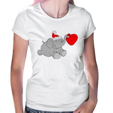 Imagem de Baby Look Elefante Noel - Foca na Moda, Branco, GGG