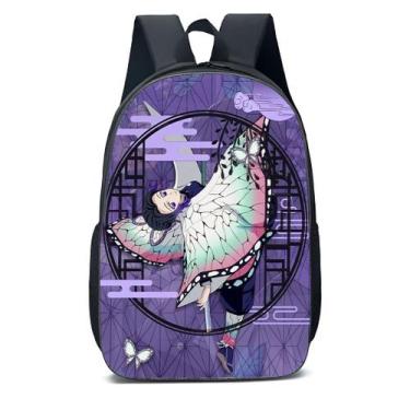 Imagem de Mochila Escolar Infanto Juvenil Anime Demon Slayer Shinobu Novidades 0