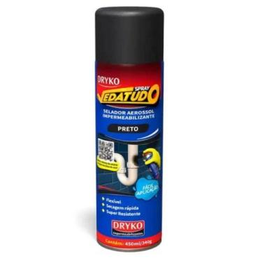 Imagem de Spray Impermeabilizante Vedatudo Preto 400Ml - SPRAYIMP-PRETO - DRYKO