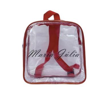Imagem de MINI mochila infantil PERSONALIZADA transparente escola viagem - Gii M