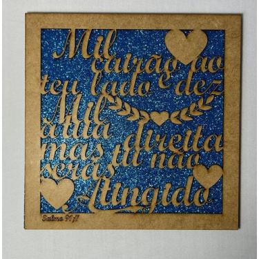 Imagem de Quadro de MDF com EVA - Imperial Artigos Religiosos, Salmo 91;7