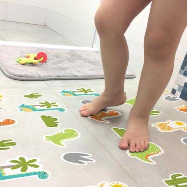 Imagem de Adesivo Piso Banheiro Antiderrapante Dinossauro Baby 2 17un - Quartinh