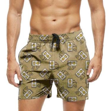 Imagem de Short Praia Shorts Banho Bermuda Verão Carro Motorista Celular 1040 - 