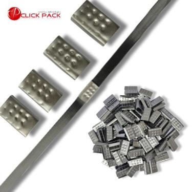 Imagem de 5 kg de Selo pp Metálico Fitas Arquear  De 10, 13 Ou 16mm - Click Pack