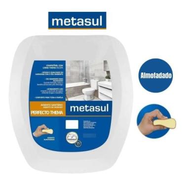 Imagem de Tampa Assento Vaso Sanitário Almofadado Thema Incepa - Metasul, Branco