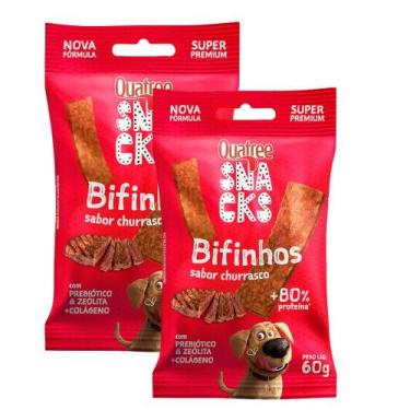 Imagem de Kit 2 Quatree Snacks Bifinho Sabor Churrasco 60g