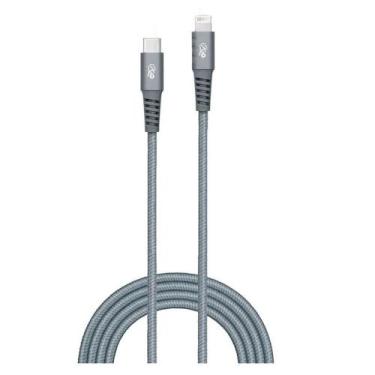Imagem de Cabo USB I2GO Iphone Lightning USB-C 2 Metros Chumbo