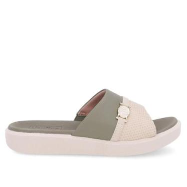 Imagem de Tamanco usaflex em couro ref al0103 feminino, 35, Verde