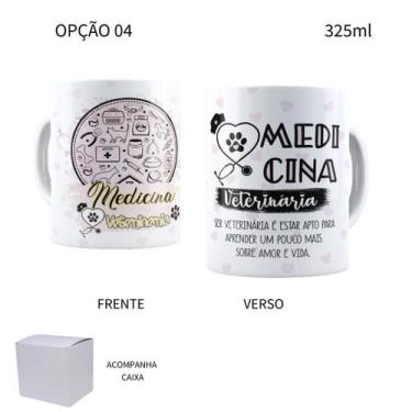 Imagem de Caneca 325ml Médico Veterinário Médica Veterinária - LARANJA E MIMOS