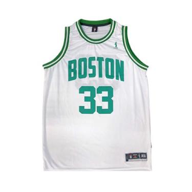Imagem de Regata Basquete Masculina M10 Classic Boston 33, Branco, M