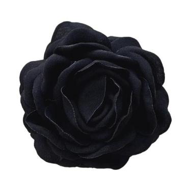 Imagem de Garra De Cabelo Elegante Flor Rosa Para Mulheres Elegante Parte De Trá