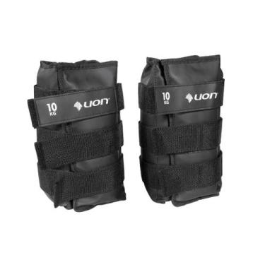 Imagem de Par Tornozeleira Caneleira de Peso 10 kg Exercício Academia - Lion Fit