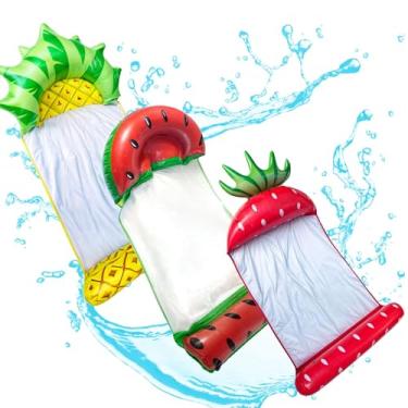 Imagem de Boia Colchão Inflável Rede Piscina Cama Flutuante Reclinável Frutas Tropical (MELANCIA)