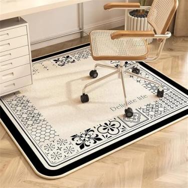 Imagem de HJZSZX Cadeira giratória Tapete de chão Tapete quadrado Tapete de estudo Penteadeira Tapetes de mesa Sala de estar Decoração de casa Tapetes de área de estar, SA2341, QT, A, 90x90CM