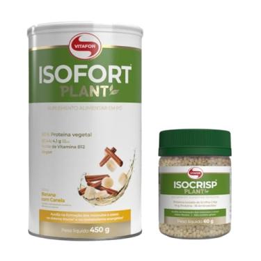 Imagem de Kit Isofort Plant 450g E Isocrisp Plant 60g Vegano Vitafor (450, Banana com canela)