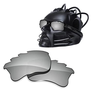 Imagem de Lentes polarizadas ToughAsNails de substituição para óculos de sol Oakley Flak Jacket XLJ - mais opções, Silver Chrome, One Size
