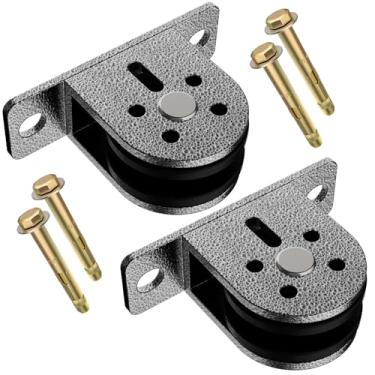 Imagem de Anobeyi Roda de polia de rolamento de cabo, bloco de polia fixo para academia, sistema de peso de polia de teto de corda resistente para máquina de cabos, levantamento, equipamento de exercícios faça