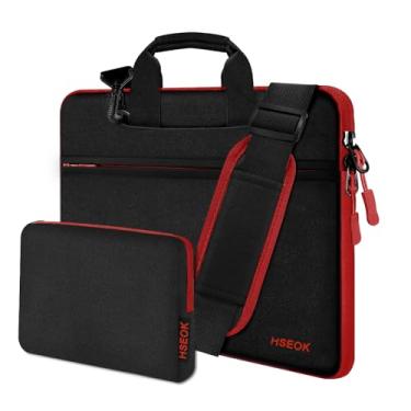 Imagem de Hseok Bolsa de ombro fina para laptop de 13 a 14 polegadas com capa pequena compatível com MacBook Pro de 14 polegadas M4/M3/M2/M1 2025-2021, Mac Air/Pro de 13,3 polegadas, XPS 13/14 e a maioria dos