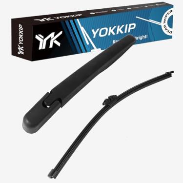 Imagem de YOKKIP Limpador de para-brisa traseiro, substituição para Ford Edge 2015-2023 Conjunto de tampa do braço do limpador de janela traseira para todas as estações, OE: FT4Z 17528-A