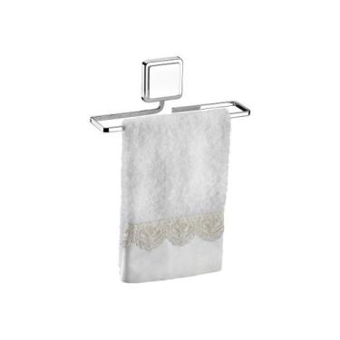 Imagem de Toalheiro lavabo fixação por adesivo Norbond porta toalha 25 cm rosto 