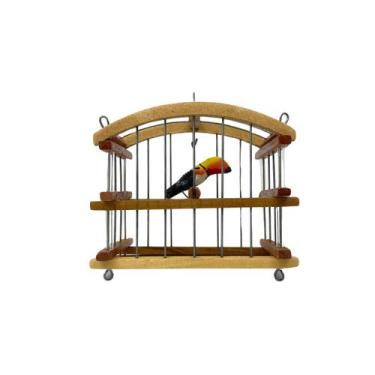 Imagem de Gaiola de Passarinho P Decorativa Arara Passaro Artesanato Decoração J
