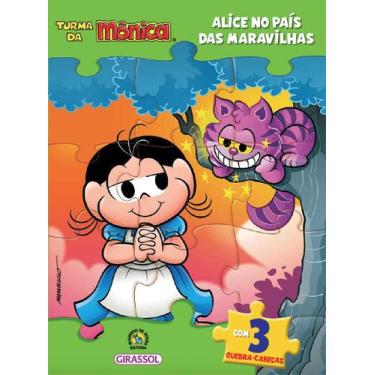 Imagem de Livro - Turma da Mônica Livro Quebra-Cabeças - Alice no País das Marav