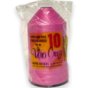 Imagem de Linha Vera Cruz para Pipa Fio 10 de 12000 Jardas 100% Algodão Tex 85 (Rosa)