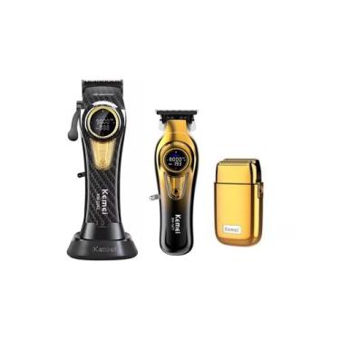 Imagem de Maquina de Cortar Cabelo Kemei KM 2242 + Acabamento KM 1677 + Shaver K