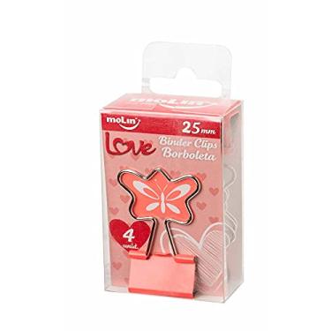 Imagem de Molin Binder Clips Borboleta - 25mm - Caixa com 4 Unidades