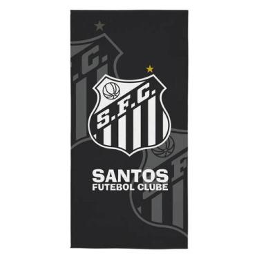 Imagem de Toalha Praia Banho Aveludada Futebol Santos Lepper - Lepper 