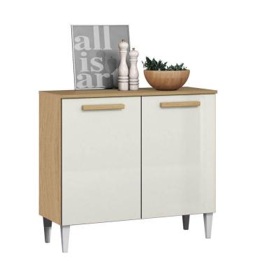 Imagem de Balcão Para Cozinha Pequeno 2 Portas Estelle Atacama/off White