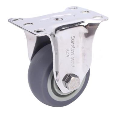 Imagem de 3in Caster Direcional, 304 Stainless Steel Frame Heavy Duty Silencioso TPR Caster para Carrinho, Workbench, Toolboxes, Caixas Eletrônicas, Caminhões de Mão, Móveis Caster