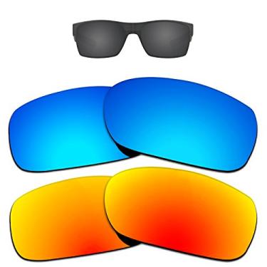 Imagem de Kygear Lentes de reposição à prova de brilho de 12 mm polarizadas para óculos de sol Oakley Twoface